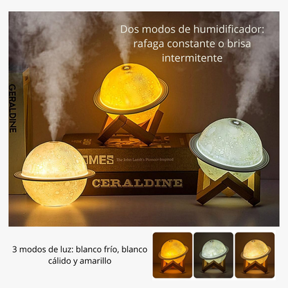 Humidificador planeta: Ilumina y refresca