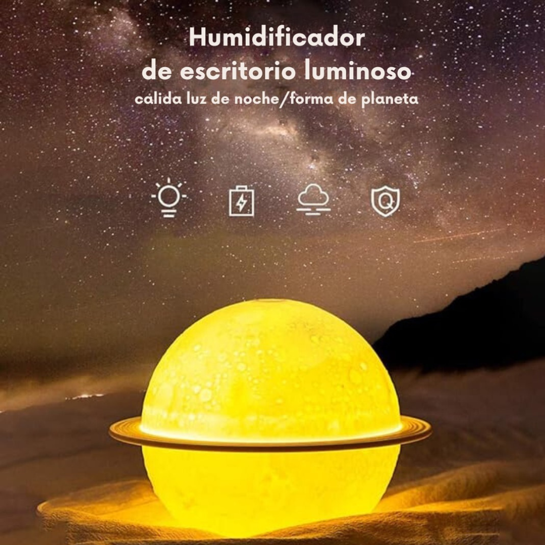 Humidificador planeta: Ilumina y refresca